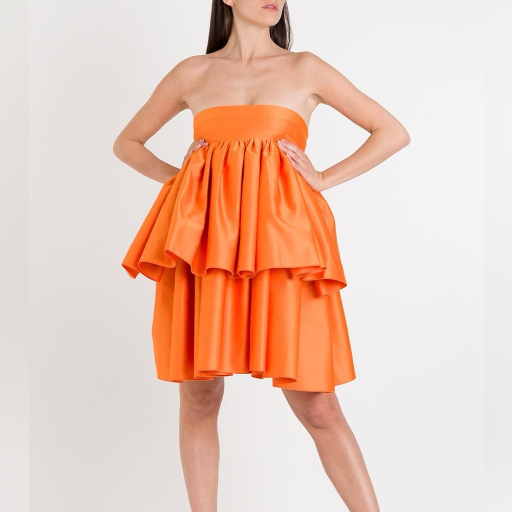 Rotate Birger Christensen Carmina orange dress